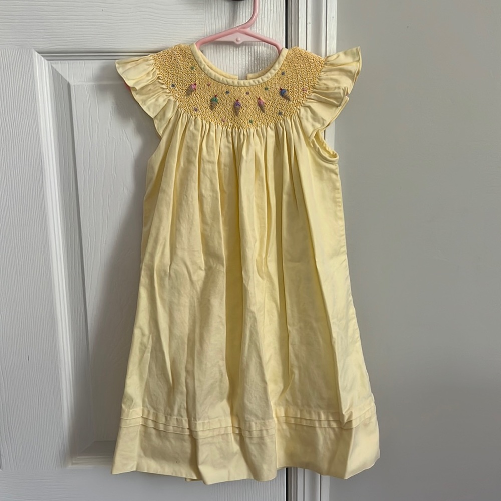 Smocked girls dress